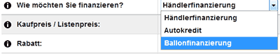 auswahl ballonfinanzierung