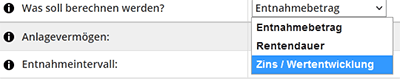 auswahl wertentwicklung
