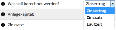 auswahl zinsertrag