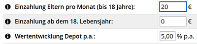 mit einzahlung eltern